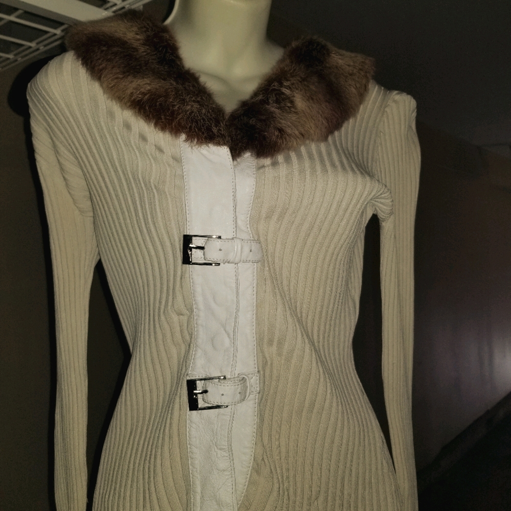 Very special Cover / LIGHT JACKET, REAL RABBIT FUR, REAL LEATHER.